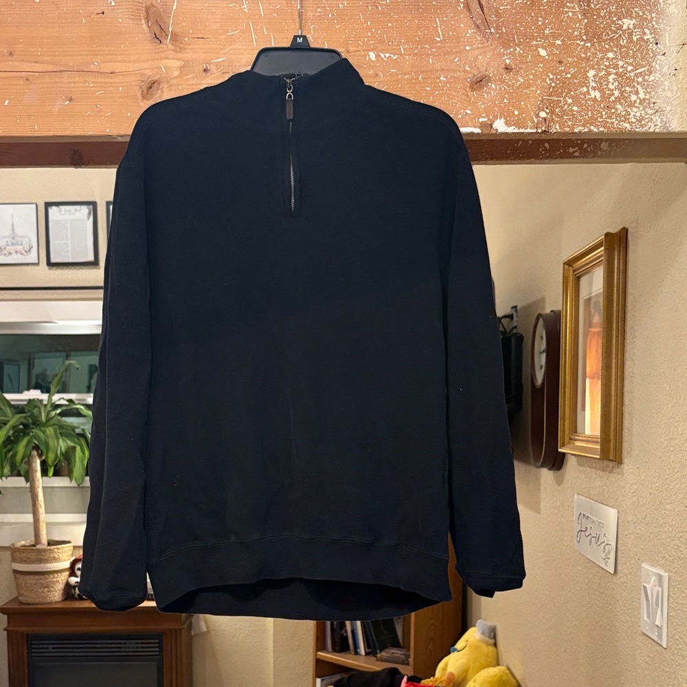 Tasso Elba Men's Black Zip-Up Sweater